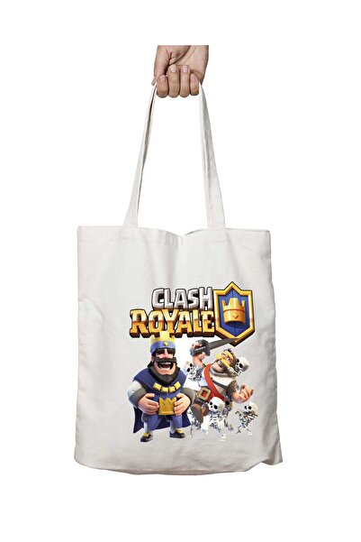 ART HEDİYE كلاش رويال 111111   - حقيبة كتف دائمة قابلة للغسل على الجانبين