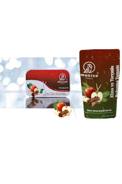 mucize 2"li Set Elma-tarçın Aromalı Kürdan Metal Kutu Doypak