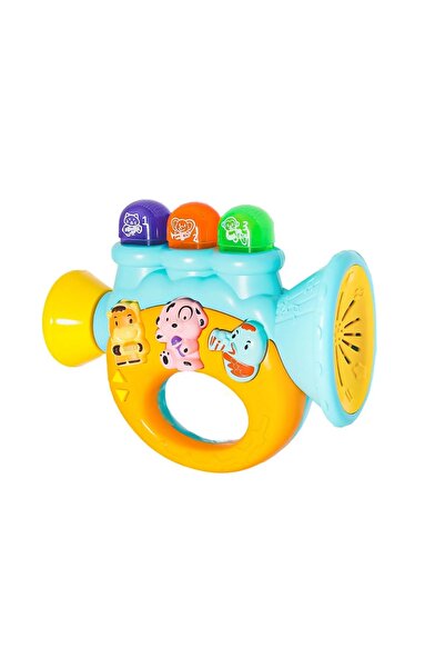 BYCEGU 89773 IŞIKLI VE MÜZİKLİ MİNKLER İÇİN OYUNCAK TRAMPET MÜZİK OYUNCAK SETİ 18 CM