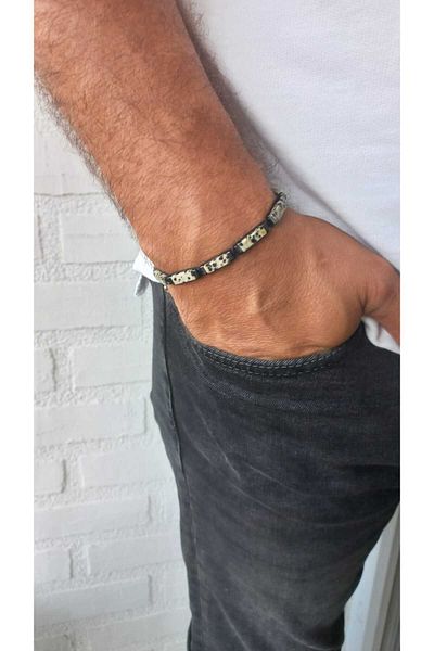 ZeynDesign Men's Jasper Natural Stone Bracelet