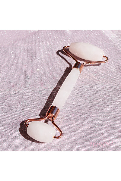 Yenress Collection Pembe Kuvars Jade Roller %100 Doğal Taş Masaj Taşı