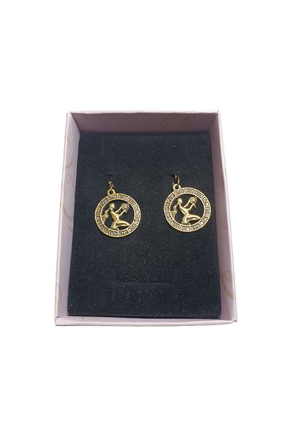 Ororabutik 22mm Virgo Figured Necklace and Earring Set