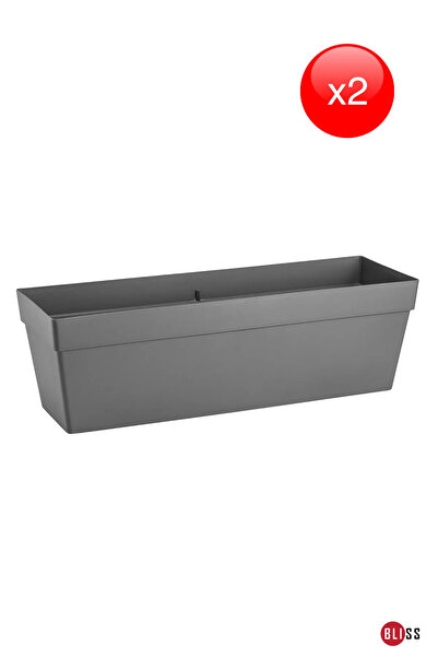 BiDünya 2'li Serinova Yalı Askılı Saksı 10,8 lt 51 cm Plastik Bahçe Balkon Ve...