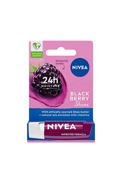 NIVEA Böğürtlen Dudak Bakım Kremi ve Parlatıcısı 4,8 g