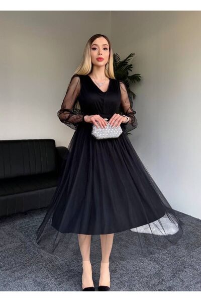 NEW STATION tül elbise