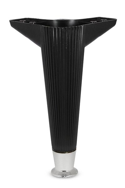Badem10 Mobilier Canapea Fotoliu Picior Unitate 22 Cm Picioare Consolă (NEGRU-CROM)