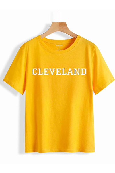 BEGRİFF تي شيرت مكتوب للجنسين من كليفلاند