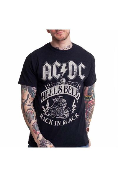 Pisa Art ACDC HELL BELES με μοτίβο - Unisex Oversize βαμβακερό μπλουζάκι