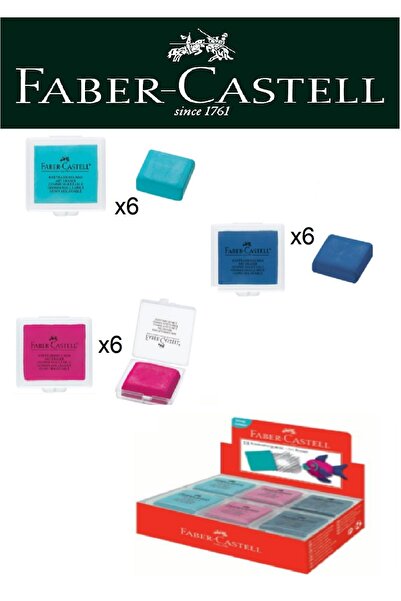 Faber Castell Gumă de șters pentru aluat Trend Colors 18 buc