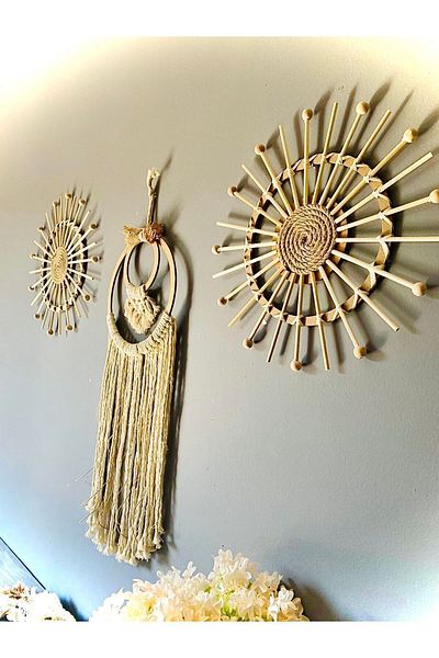 kattuna Bohemian Macrame 3-Piece Wall Decoration Product