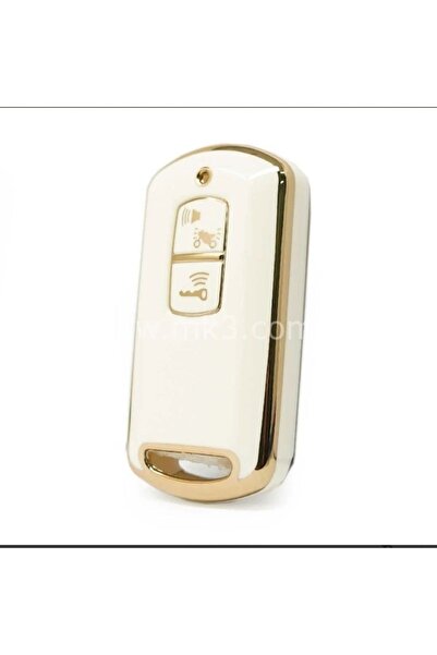 GMA KEYS Lüx Honda Pcx 150 Sh125 C125 Scooter Nano Husa cheie Alb Aur 1. Cali...