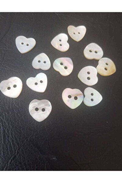 İMREN AKSESUAR Κουμπί καρδιάς από πέρλα 1 εκ. - 6 τεμάχια