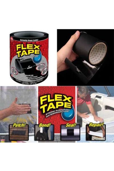 CNGZSHOP Flex Tape Suya Dayanıklı Su Geçirmez Sızdırmaz Boru Tamir Bandı Güçlü Bant