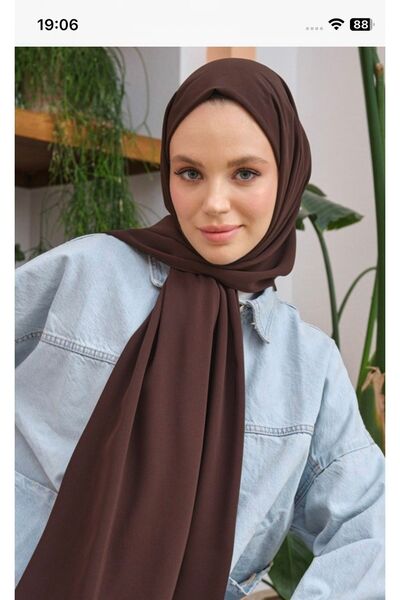 Mides scarf Medine Ipeği Şal-acı Kahve