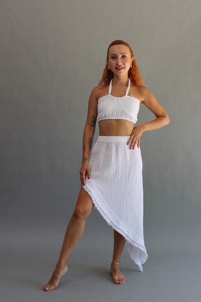 ASC SUN Asymmetrical Designed Muslin Skirt
