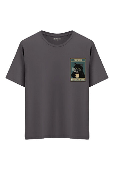 Mounte Bianca تي شيرت للجنسين I Watch And Judge - مقاس كبير