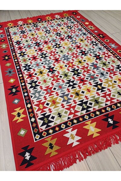 stay with love Kilim Geleneksel Anadolu Motifli Çift Taraflı Lüks Dokuma Kili...