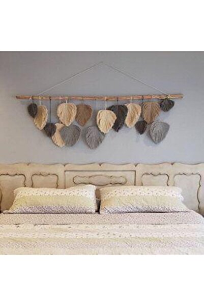 NinaStore Makrome Yaprak Duvar Dekorasyonu