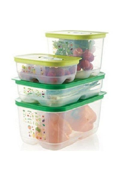 Tupperware Greenhouse Set 4 Pieces - 4.4 Lt X 1 - 1.8 Lt Rectangular X 1 - 1.8 Lt Square X 1 - 800 Ml X 1