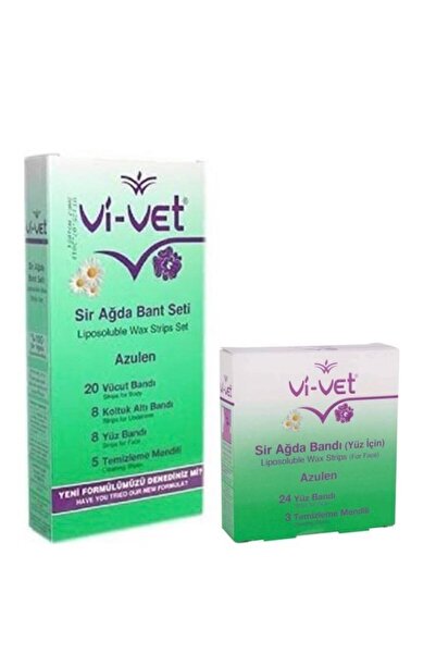 Vi-vet Vivet Azulen Yüz Ve Vücut Ağda Bantı 2'li Set