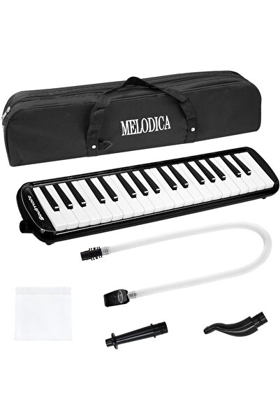Janissary 37 Tuşlu Siyah Melodika, Bez Çantalı Melodika "SİYAH"