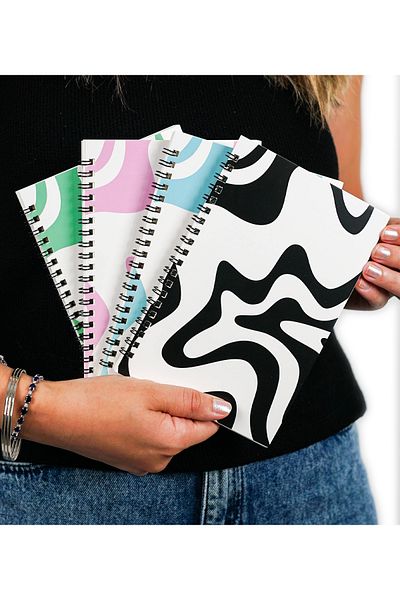 Nice Notes 4-piece Lined Series - 13x19.5 Cm Lined, Spiraled 50 Sheets Notebook Set