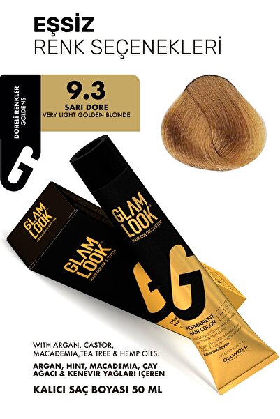 glam look 9.3 / Sarı Altın - Very Light Golden Blonde - Glamlook Saç Boyası