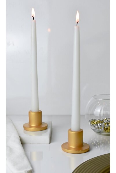 LALEZEN HOME 2li Gold Beton Mumluk (mumlar Dahil Değildir)