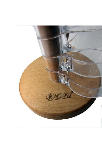 Aherwood Bamboo Wooden Spice Rack Spice Set