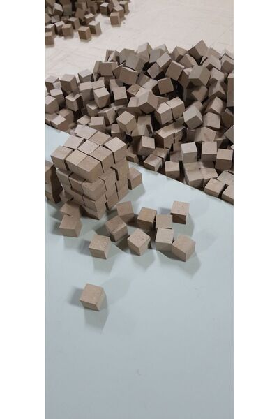 Ekim Aksesuar 1×1×1 Cm MDF Küp Bloklar 100 Adet
