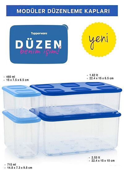 Tupperware Modular Organization & Storage Container Set - 4 Pieces