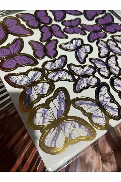 sevvom Cake Ornament Purple Butterfly Ornament Butterfly Party Ornament (Must Read Description Part)