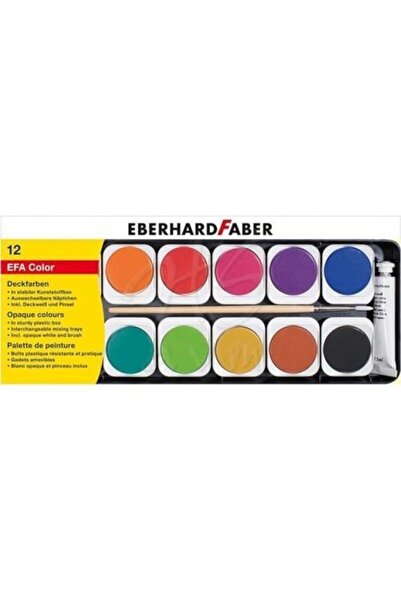 Eberhard Faber Sulu Boya Opak 12 Renk Plastık Kutu