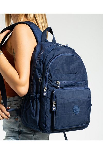Çanta Trend Rucsac de liceu și gimnaziu din țesătură lux Crinkle - ghiozdan Crinkle