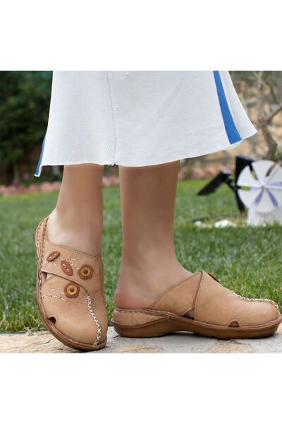 CONSUELO Orthopedic Leather Women's Slippers - Sabo 10383