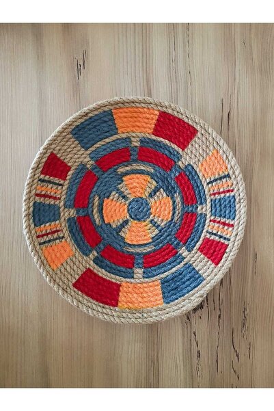 Joly El Yapımı Afrikan Tabak Etnik Hasır Tabak Seti Bohem Duvar Dekoru Afrika Tabak.