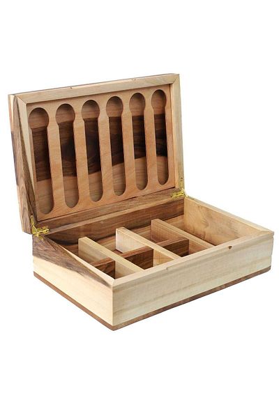 KOYMENWOODS Capsule Coffee Stand Nespresso & Jacobs Compatible Capsule Coffee and Tea Bag Box Walnut Wood