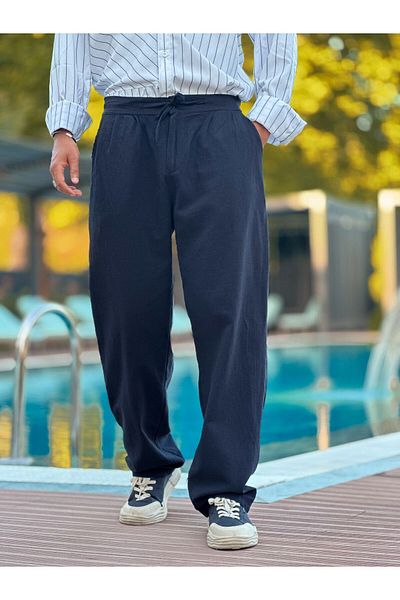 MFU collection Comfortable Linen Oversize Trousers - Men