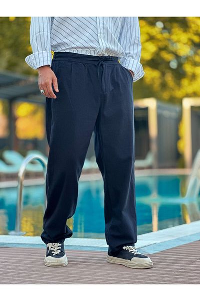 MFU collection Comfortable Linen Oversize Trousers - Men