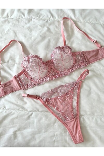 Feruzdesign Pink Underwire marte Bralet Set