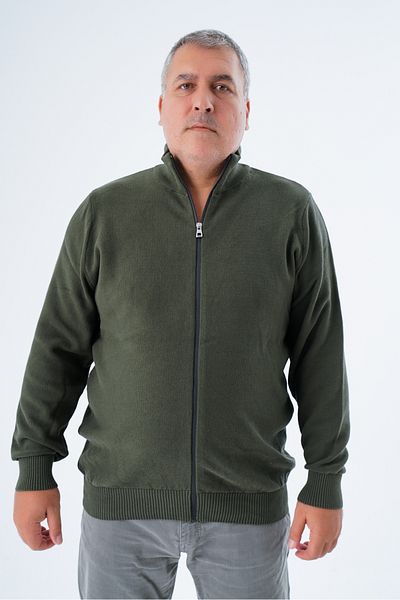 Trist Star Ανδρική ζακέτα με φερμουάρ με φερμουάρ - 100% βαμβάκι TRIST-2114