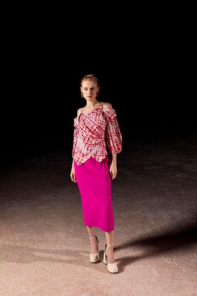 KAMEYA Fuchsia Skirt - Model 30202
