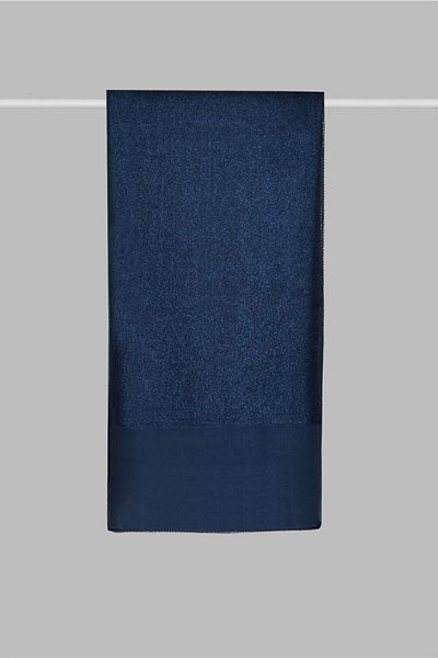 ARMANDA Evening Dress Shawl with Stone Edge Navy Blue