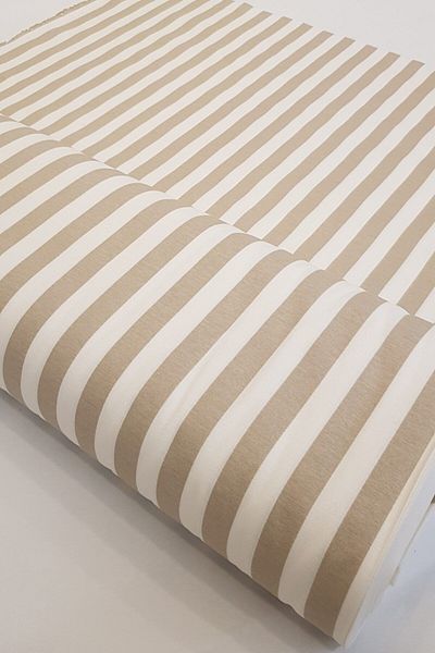 DecoKır قماش قطني مقاوم للماء مخطط باللونين البني والأبيض من Premier Home