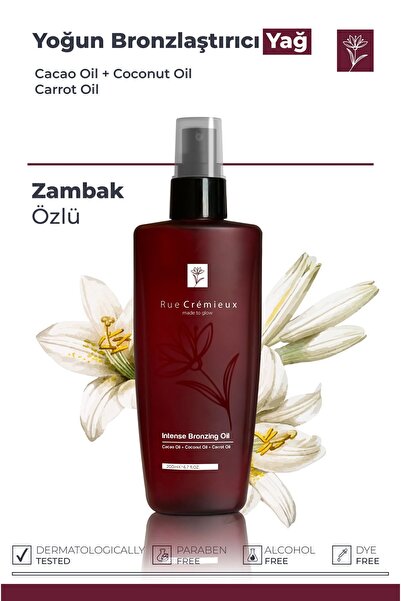 Rue Cremieux Yoğun Bronzlaştırıcı Yağ Sprey 200ml ( Kakao Yağı + Hindistan Ce...