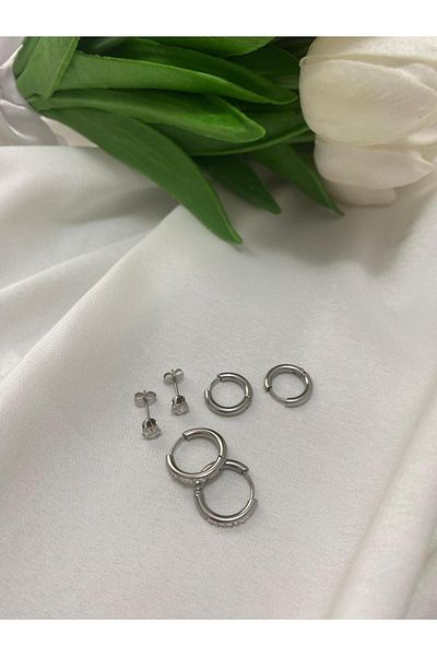 stainles steel Steel Hoop Earrings - Multiple Set