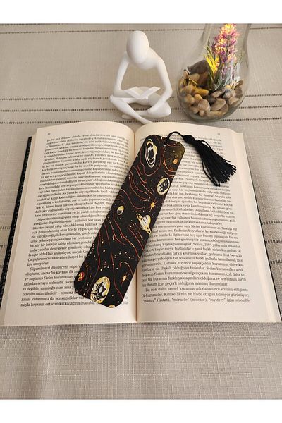 ALTINDAL Home Τρισδιάστατος διαστημικός σελιδοδείκτης με φούντες - Ανάγλυφο βάθους, 3D