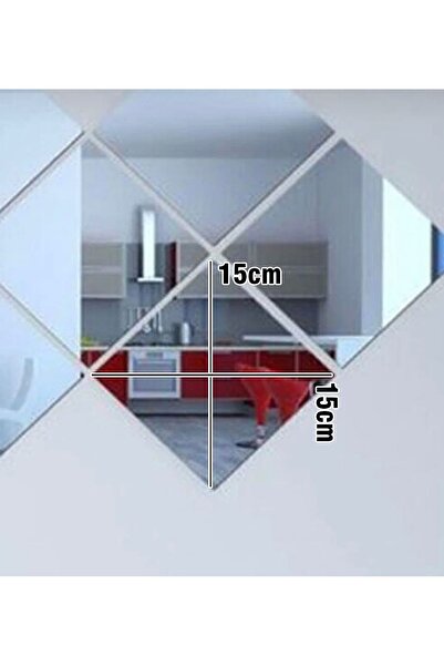 EKOSEHOME 15x15 Gümüş Pleksi Ayna (20 Adet )dekoratif Amaçlıdır