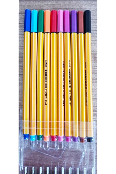 Modellino 10'lu Renkli Kalem Dmnc PVC Çantalı Fineliner Set