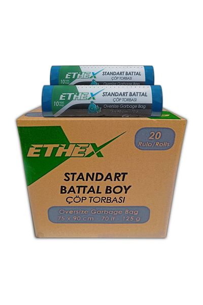 Ethex Standard King Size Garbage Bag 20 Packs 75 X 90 Cm Blue